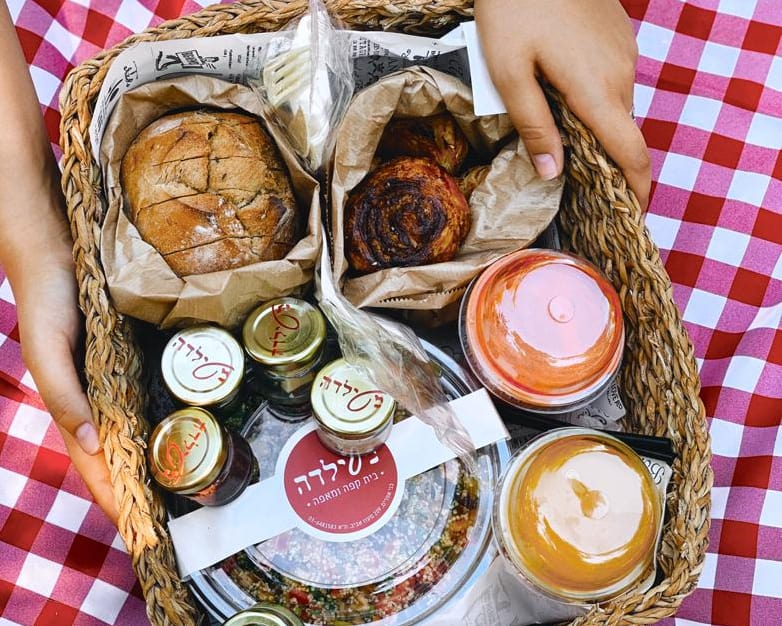 סלסלת פיקניק זוגית גורמה מקפה מטילדה